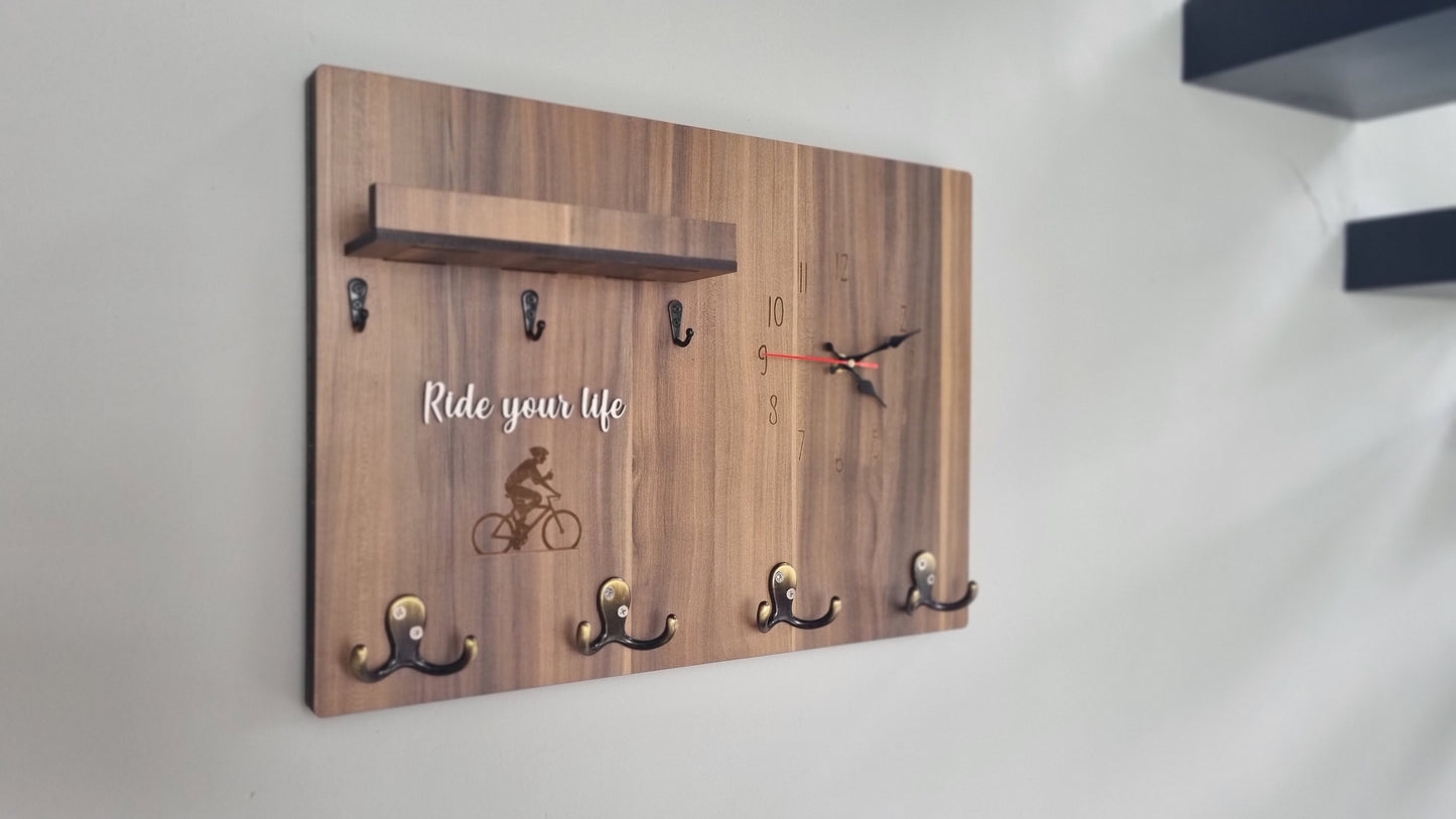 Colgador ride your life con reloj