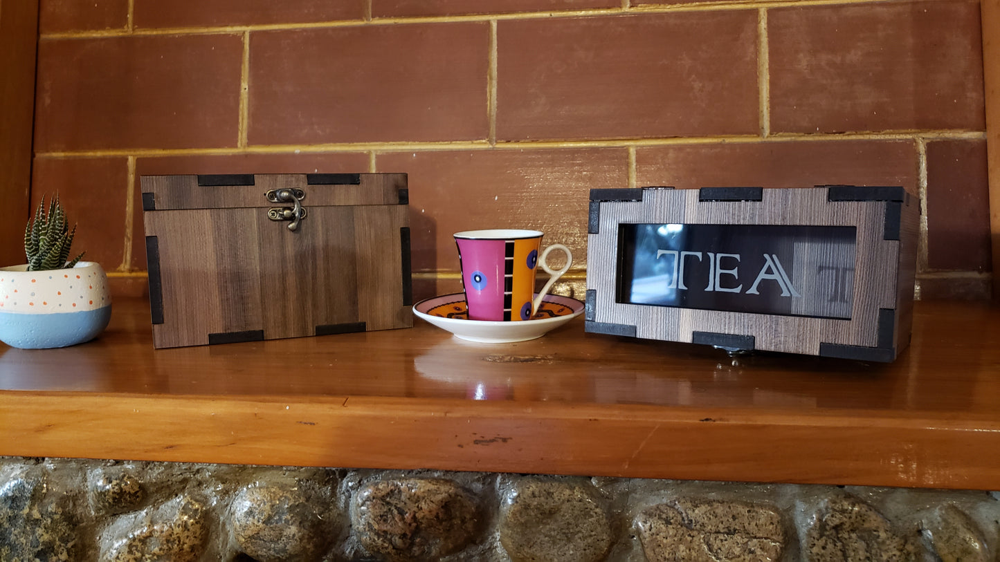 Cajas de té y azúcar