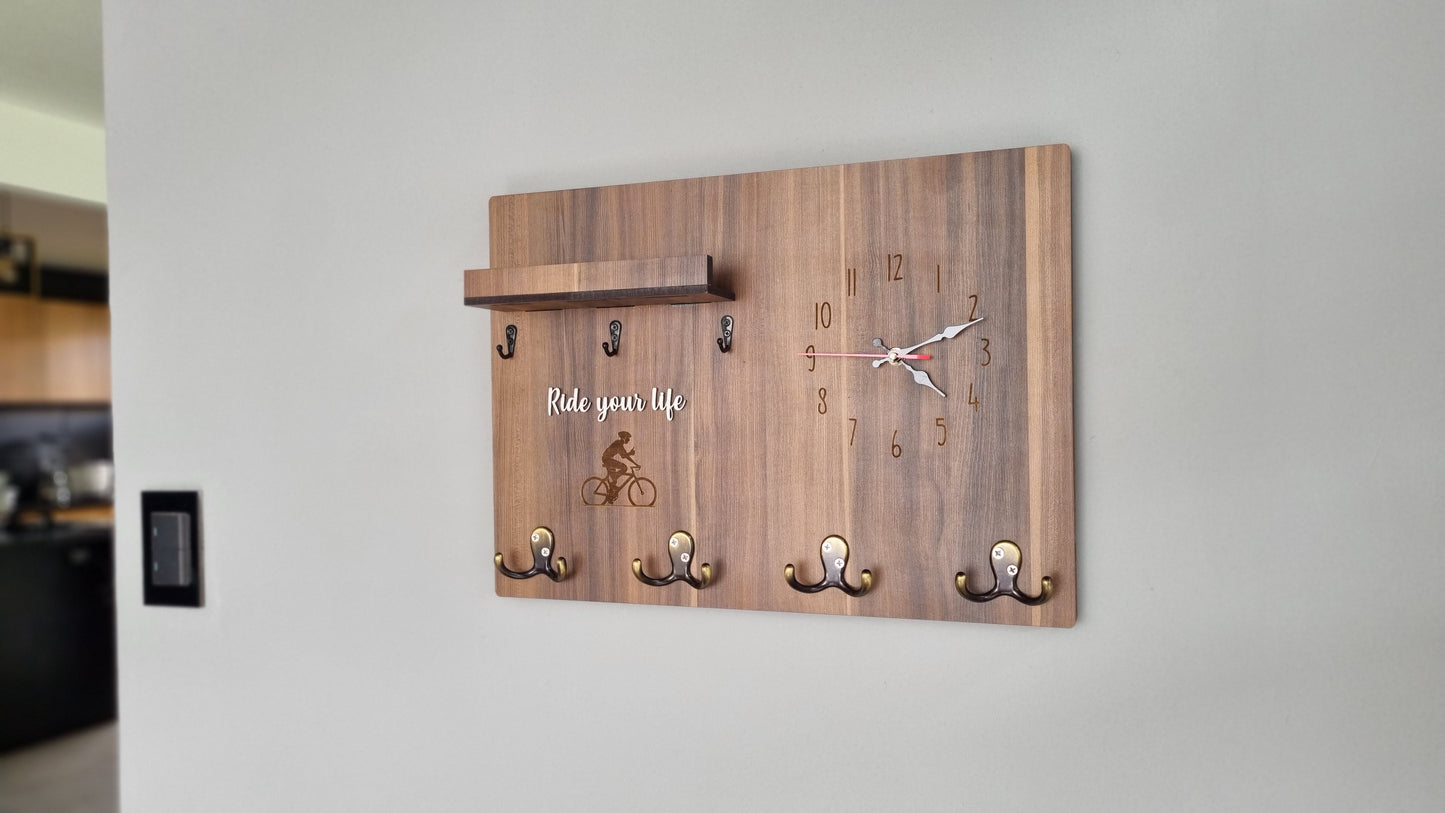 Colgador ride your life con reloj