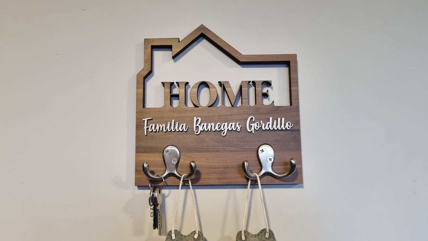 Colgador Mini Home model con 2 ganchos dobles