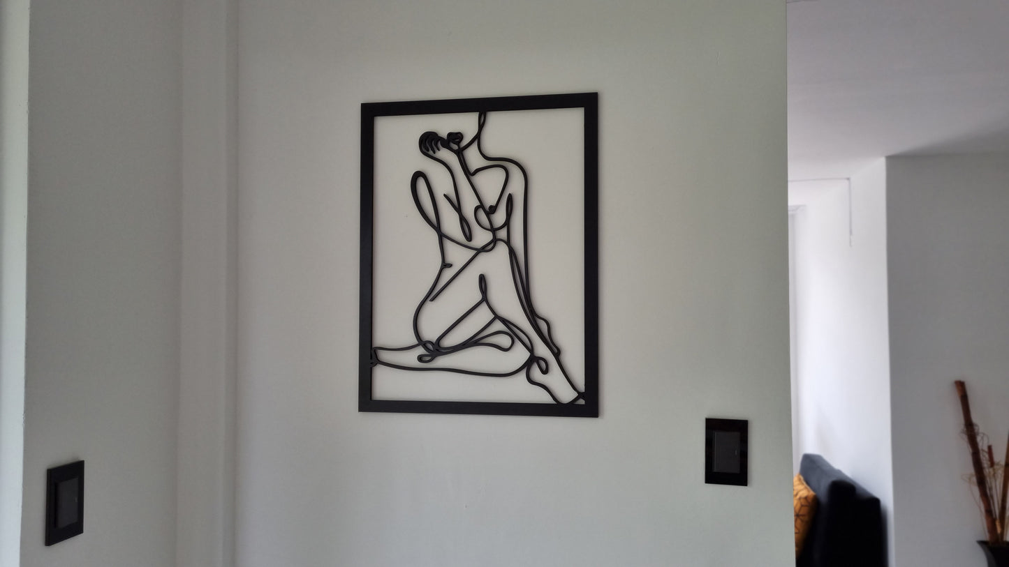 Cuadro de mujer un solo trazo