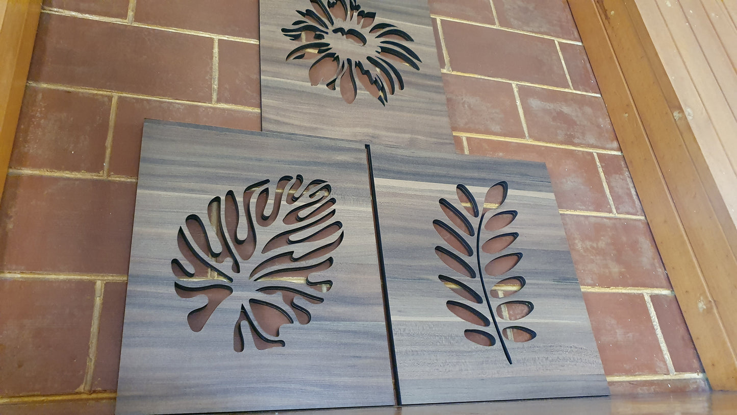 3 Cuadros Decorativos de Hojas